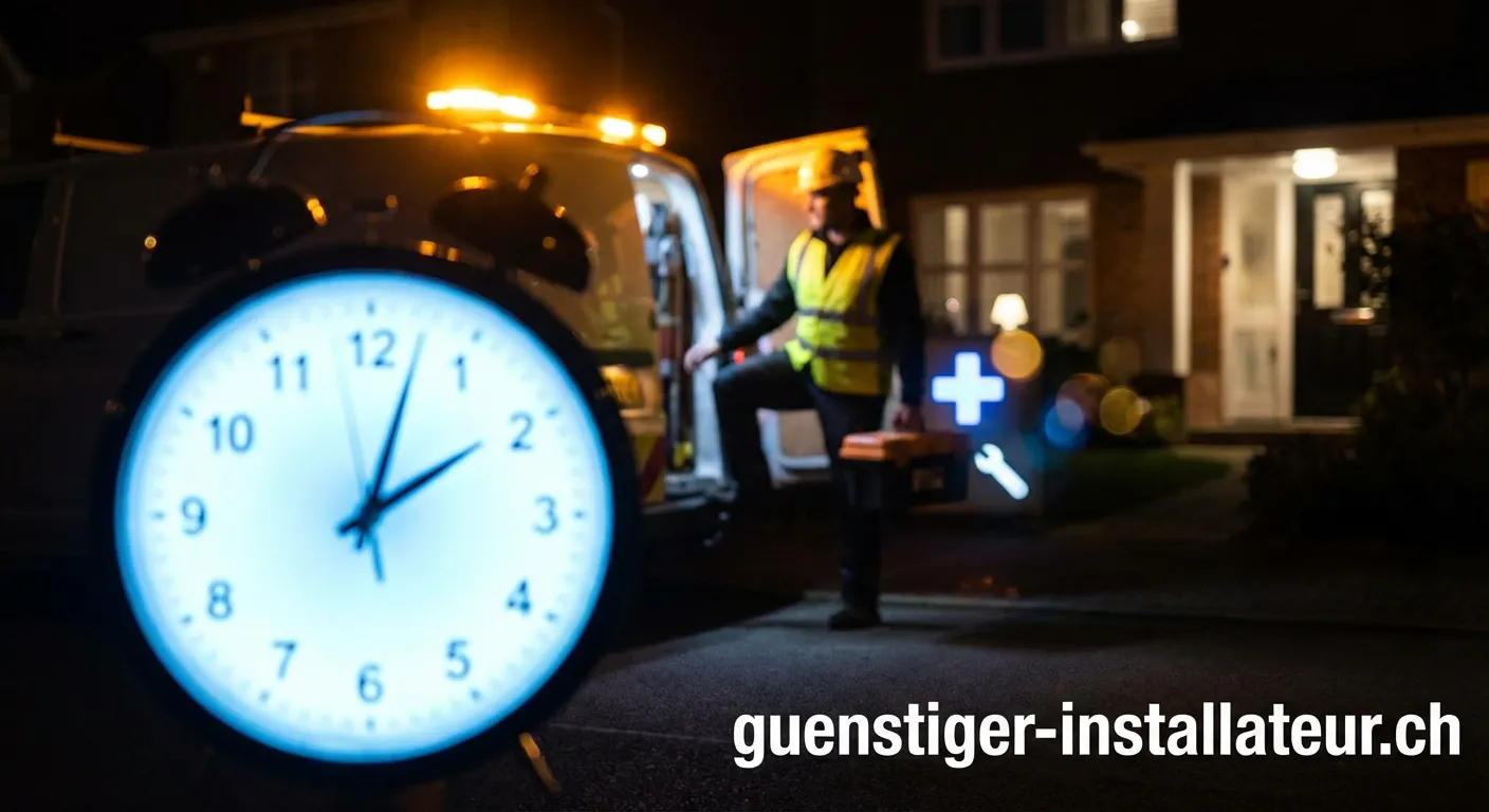 Klempner repariert Rohrleitung im 24h-Notdienst Einsatz