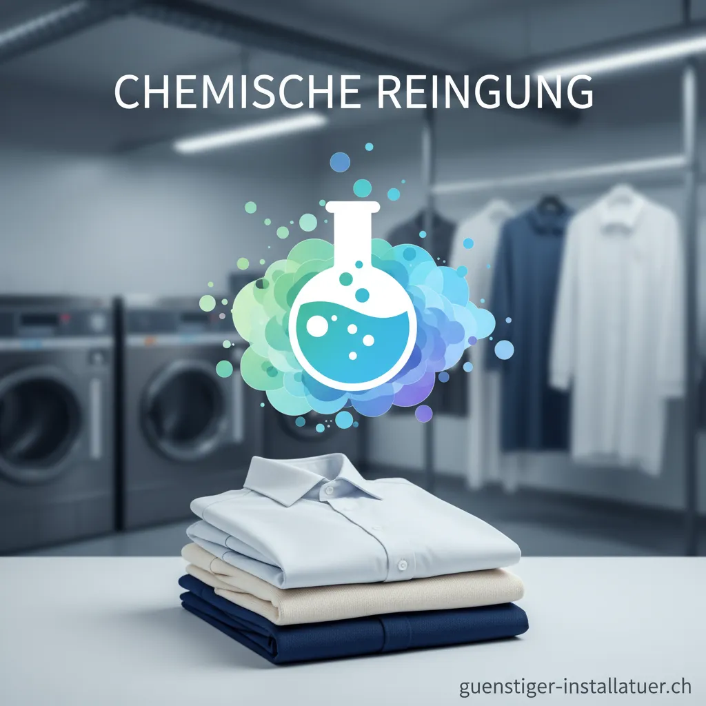 Professionelle chemische Reinigung von Kleidung in einer modernen Maschine