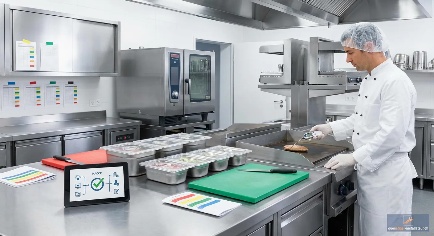 HACCP konforme Küchentechnik Installation in gewerblicher Küche