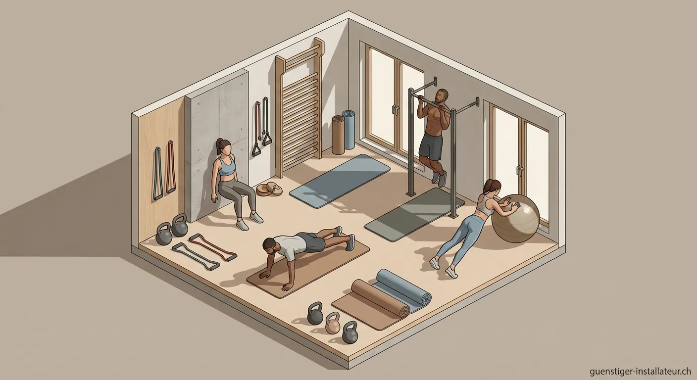 Person führt isometrische Übung aus