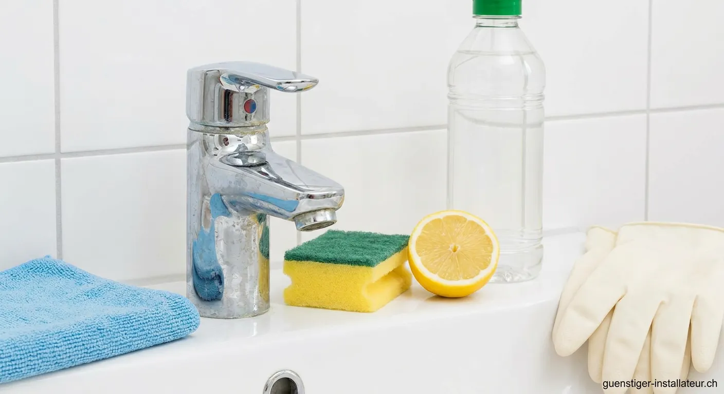 Sauberer Wasserhahn ohne Kalkflecken