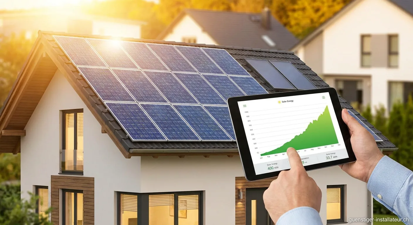 Solarertrag optimieren an einer Photovoltaikanlage auf Dach