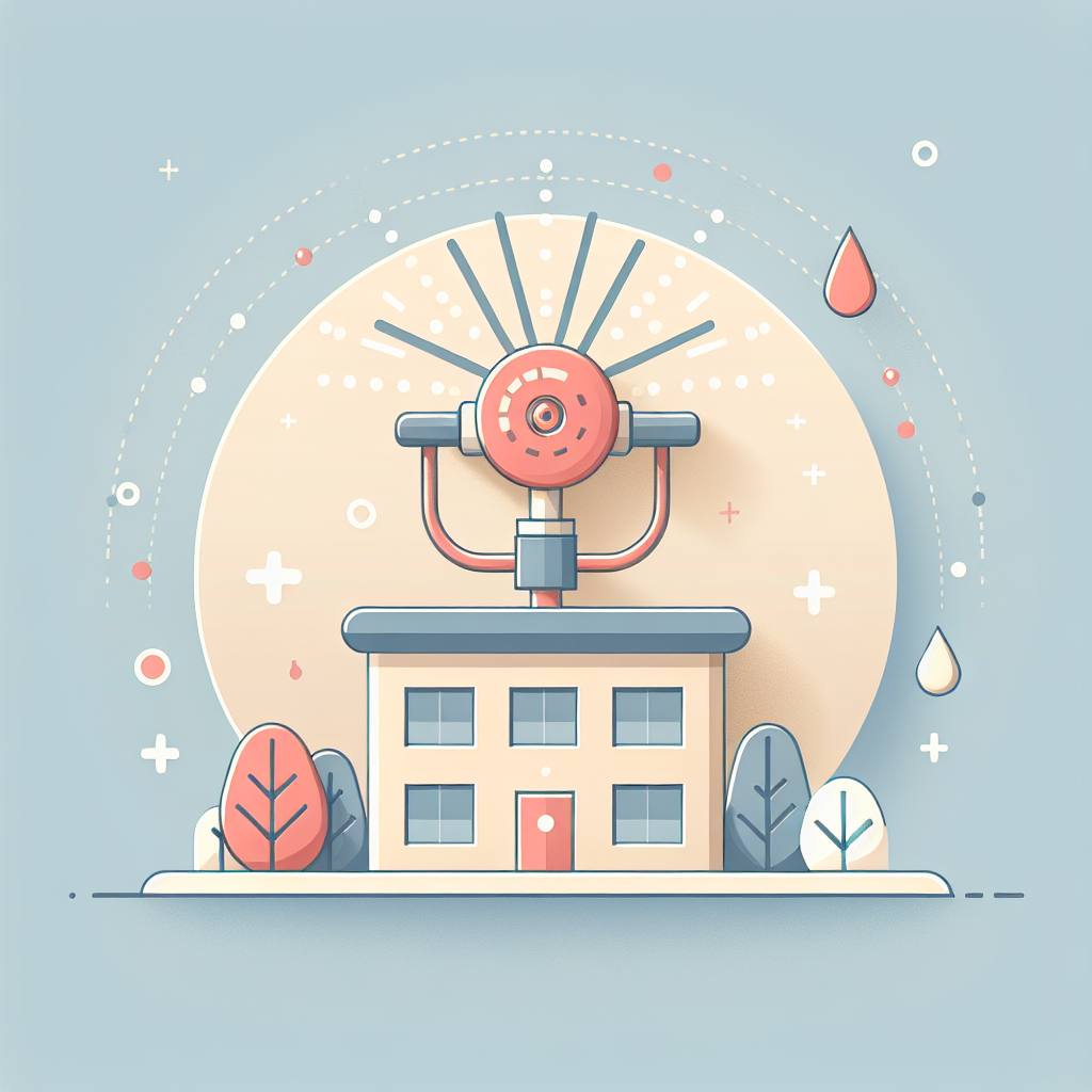 Moderne Sprinkleranlage an der Decke eines Bürogebäudes