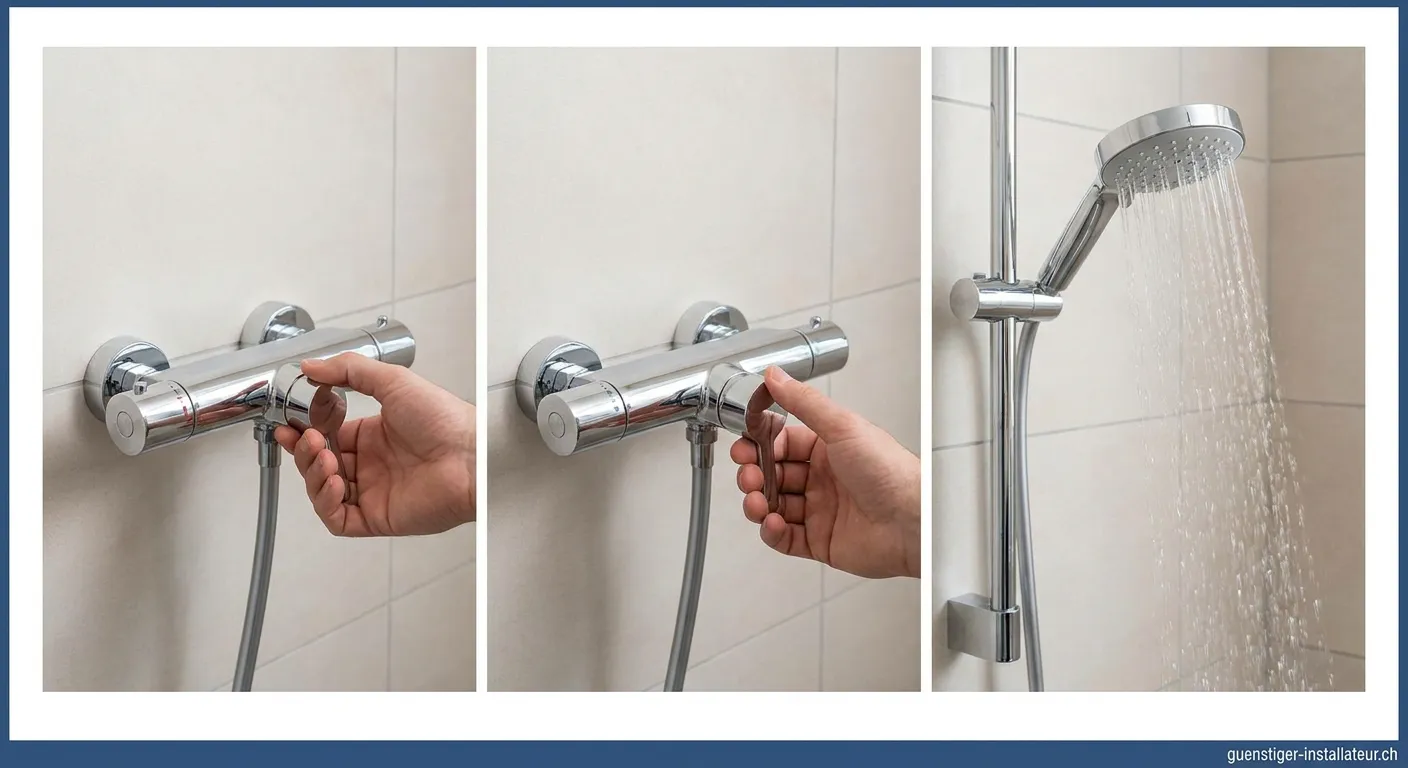 Thermostat-Duscharmatur Einstellung Anleitung