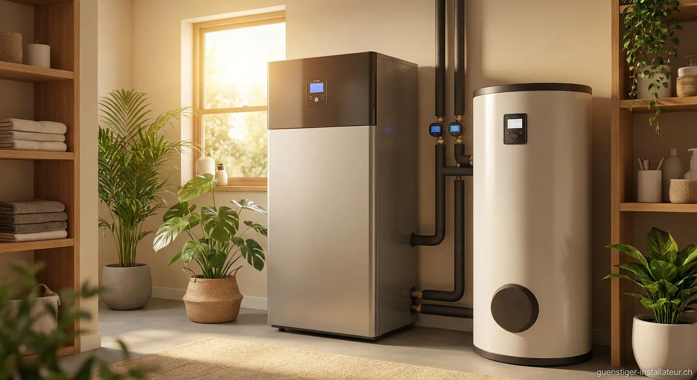 Wärmepumpe Warmwasser System Installation