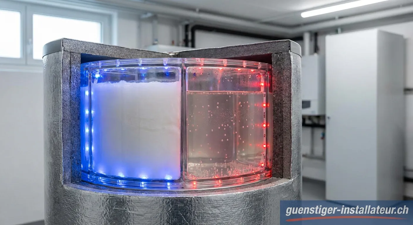 Wärmespeicher PCM Installation mit Phase Change Material Technik